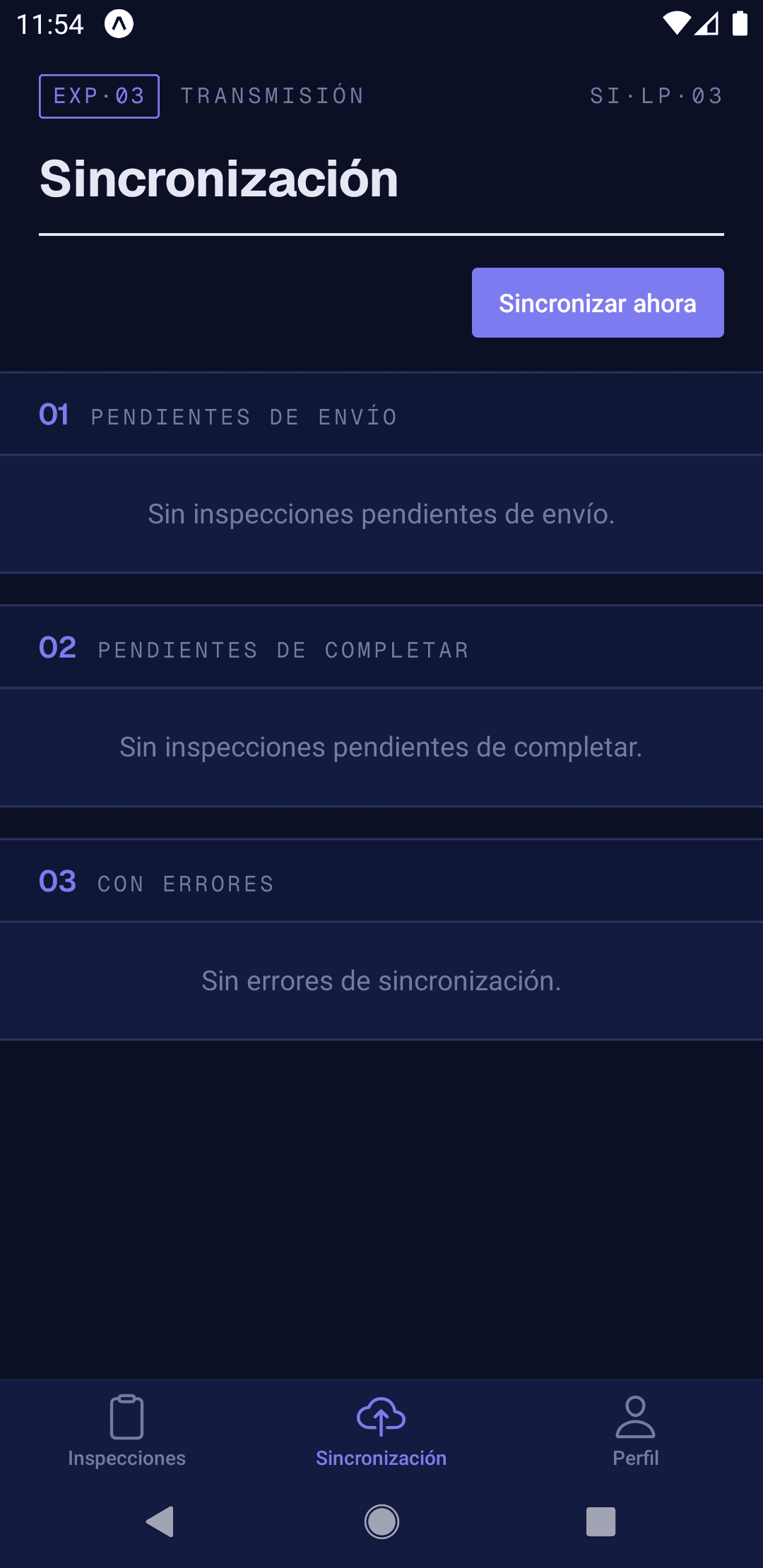 Cola de sincronización de la app móvil