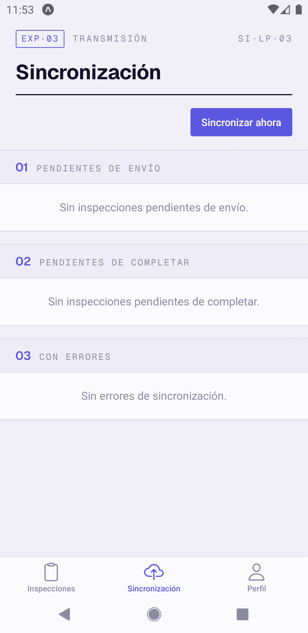 Cola de sincronización de la app móvil